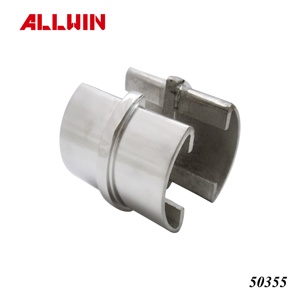 Modern Inline Slot Tube Cap <b>Rails</b> Glass Railing Handrail Stair Railing Stainless Steel 2 Way Tube Connector Deck <b>Wall</b> 12mm - Product Image 4