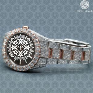 Reloj Charm_Jewells de Lujo en Acero Inoxidable, Caja de 40 mm, Movimiento Mecánico Analógico, Fecha Automática, Estilo Vintage para Hombre con Detalles de Diamantes - Product Image 2