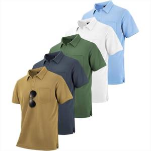 Polos et shorts d'été personnalisés en tissu de qualité supérieure, coupe classique, prix usine, faible MOQ - Product Image 4