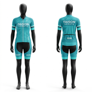 Tenue de cyclisme pour femme en polyester 220 GSM de qualité supérieure, respirante, marron rouille, avec design à panneaux géométriques et logo personnalisé par sublimation - Product Image 2