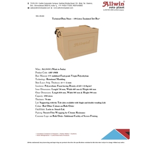 50L ABS Cooler <b>Box</b> Thermal Insulated Ice Chest Heavy Duty Storage Bin with Handles <b>for</b> <b>Camping</b> Picnic Food Transport - Product Image 3