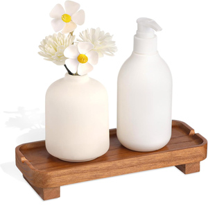 Bandeja de tocador de madera, bandeja elevadora pequeña de madera de Mango, bandeja decorativa para fregadero, soporte de Pedestal para jabonera, decoración para uso en el Hogar, baño y cocina - Product Image 1