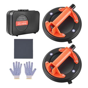 Sollevatore a ventosa per vetro da 8 pollici con manico in ABS, capacità massima 400 libbre, strumento a ventosa per piastrelle per il trasporto di pietra e legno, sollevamento massimo 400 libbre - Product Image 1