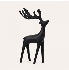Handcrafted Nordic Style Black Reindeer Statue Elegant Christmas Elk Figurine For Living Room Mantle <b>Decor</b> Durable Resin Holiday - Product Image 3