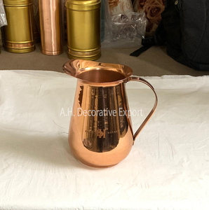 Jarra de Agua de Cobre Martillado Hecha a Mano, Servidor de Bebidas de Lujo con Asa para Uso en Hoteles y Restaurantes, Jarra de Agua de Cobre - Product Image 3