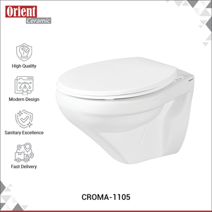 Proveedor de Origen Indio que Vende al Precio Más Bajo Inodoros de Cerámica Blancos de Diseño de Lujo, Instalados en la Pared - Product Image 2