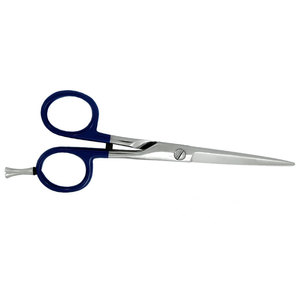 Professional High Quality German Stainless Steel Right-Handed <b>Barber</b> Scissors Silver Blue Medium Handle Ring Sharp <b>Blade</b> Hair - Product Image 3