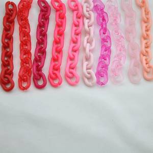 Collar de resina grande de estilo moderno con mezcla de colores, hecho a mano, punk, hueco, grueso, largo, para cumpleaños, cadena de pared, decoración del hogar. - Product Image 6