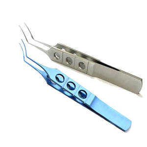 Pinzas de Castroviejo con mango redondo y serraciones para fijación, de fábrica directa, para cirugía oftálmica y microquirúrgica ocular - Product Image 4