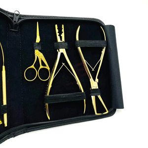 Kit d'outils pour extensions de cheveux Micro Link, métal plaqué or plasma, qualité supérieure, usage commercial, prix de gros - Product Image 4