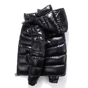 <b>Silver</b> Hooded Waterproof Puffer <b>Jacket</b> Unisex Winter Casual Thick Polyester Nylon Lining Windproof Zipper Closure Stand Collar - Product Image 4