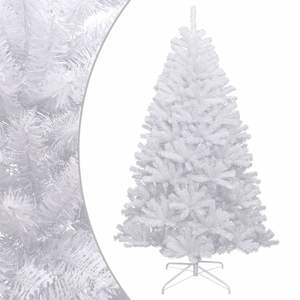 Sapin de Noël Artificiel Articulé en PVC Blanc, 82,7 pouces de Hauteur, Décorations Festives pour les Fêtes - Product Image 1