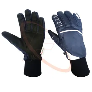 Синие зимние механические перчатки из синтетической кожи с силиконовым принтом, лучшие погодостойкие зимние перчатки