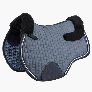 Tapis de selle tout usage bleu matelassé avec doublure en polaire, en polyester réglable, pour l'équitation - Product Image 1
