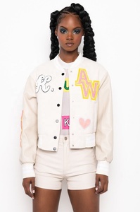 เสื้อโค้ทหนังสำหรับผู้หญิงเสื้อโค้ทกันหนาวคอตั้งเสื้อขนแกะ - Product Image 3