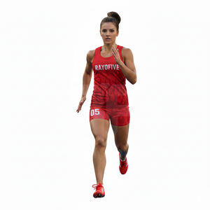 Vêtement de sport respirant sans manches pour l'athlétisme, uniforme d'athlétisme extensible dans les quatre sens, maillot de course en gros - Product Image 3