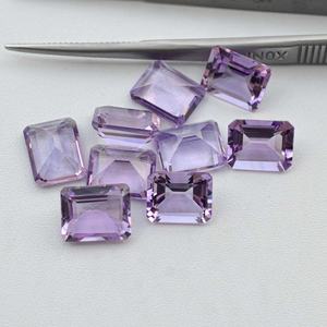 10x14mm amatista Rosa natural facetado Octágono corte piedra preciosa grado AAA certificado por terceros alta calidad Rosa De Francia India - Product Image 1