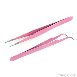 Pince à épiler en acier inoxydable de haute qualité à prix de gros, personnalisable avec logo privé pour outils de salon de cils - Product Image 3
