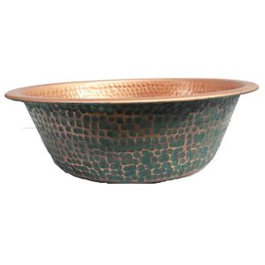 อ่างแช่เท้าทองแดงตกแต่งสไตล์โบราณ สำหรับทำสปาเท้า ใช้ได้ทั้งในร้านเสริมสวยและที่บ้าน - Product Image 1