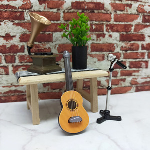 Mini guitarra de madera, instrumento de juguete tallado con temática musical, decoración, accesorio para casa de muñecas, regalo de recuerdo para mayores de 14 años - Product Image 4