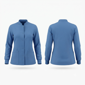 Chaqueta Médico Unisex Premium de Poliéster y Algodón 240gsm, Manga Larga, Blanca, Negra, Azul Marino, Gris, con Logotipo Grabado en el Pecho, Impermeable, con Capucha - Product Image 4