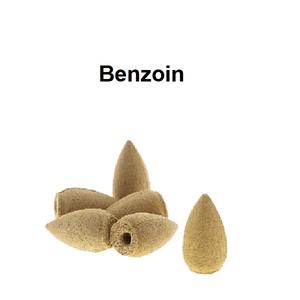 Conos de incienso blanco de la mejor marca, suministro al por mayor de material de madera natural de reflujo de bala de Benjuí para uso aromático - Product Image 1