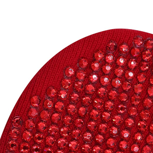 Gorro de punto con diamantes de imitación, cálido, para invierno, moderno, informal, para uso diario, producción en masa, gorros unisex. - Product Image 5