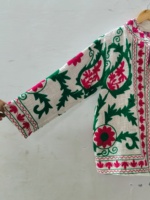 Blouson bomber brodé éco-responsable fait main pour femmes |   Artisanat indien, design floral folklorique |   Coton ethnique automne/hiver