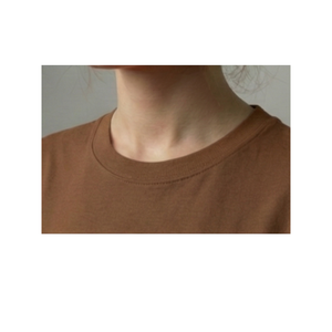Camiseta de Algodón Estilo Boho para Mujer, Cuello Redondo Marrón, Tejido Transpirable y Suave, Corte Holgado para Uso Diario Informal de Verano - Product Image 5