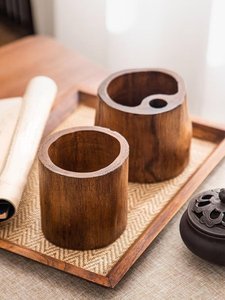Handcrafted <b>Wooden</b> Pen and Pencil Holder Desktop Storage - Product Image 1