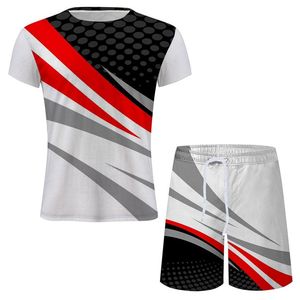 Men's 2 Piece Sports Jersey Set Quick Dry Breathable Cotton <b>Blend</b> T Shirt and Shorts Casual Summer Streetwear - Product Image 2
