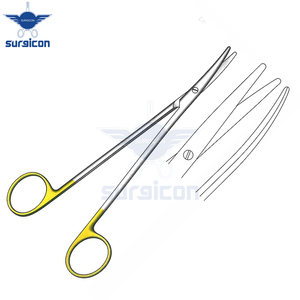 Tijeras Quirúrgicas Curvas TC Doradas de 14.5 cm (5-3/4 Pulgadas) con Hojas de Corte de Precisión y Uso Médico Profesional - Product Image 6