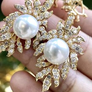 Nouvelles boucles d'oreilles pendantes de style Lolita rétro de haute qualité en argent pur S925 avec perles d'eau douce naturelles AK de 3 à 3,5 mm - Product Image 1