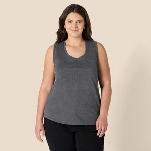 Camiseta Corta de Moda para Mujer, Top sin Mangas de Algodón Suave, Camisola Informal Ajustada y Elástica, Chaleco Moderno para el Verano, Ropa Deportiva para el Gimnasio - Product Image 1