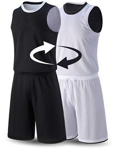 Maillot et short de basketball réversibles pour hommes et jeunes, uniforme de sport double face, OEM personnalisé en gros - Product Image 1