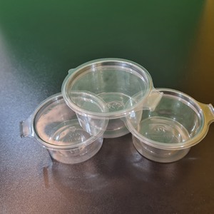 Factory Modern style Disposable to Go Sauce <b>Container</b> PET Plastic Sauce Cups 2oz with Hinged Lid Restaurant <b>Takeaway</b> Best Price - Product Image 2