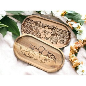 ถาดเสิร์ฟไม้กระถินแกะสลักลายชนเผ่า ทำด้วยมือ ขายส่ง - มอราบาดาบัด - Product Image 1