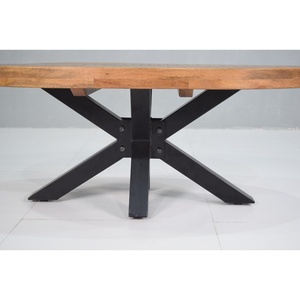 Handmade Industrial Rustic Solid Mango Wood <b>Coffee</b> Table Iron Spider <b>Folding</b> Legs Convertible Decorative Portable Living Room - Product Image 5