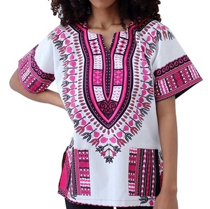 Blusa Vestido Modesto, Camisas Largas, Camisetas Dashiki Africanas para Boda al Aire Libre, Camisetas Dashiki Urbanas con Cuello en V, Camisetas Dashiki Sublimadas - Product Image 3