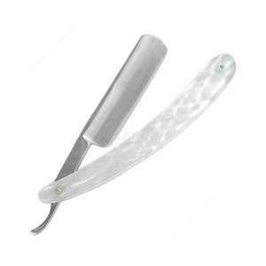 Rasoir droit noir et blanc, outil de rasage professionnel pour salon, shavette manuelle, logo personnalisé OEM ODM - Product Image 2