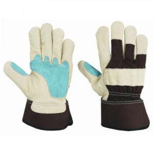 Gants de sécurité en cuir de vachette naturel, renforcés, pour la protection des mains dans le secteur industriel et la construction, avec paume en cuir de travail. - Product Image 3