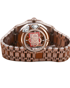 Reloj de Lujo para Hombre con Logotipo Personalizado, Moissanita VVS, Completamente Adornado con Diamantes - Product Image 4