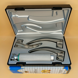 Laringoscopio Estándar Macintosh de Fibra Óptica de 3 Hojas 2-3-4, Juego de Mango para Adultos, Calidad Estándar, Empaquetado en Blíster, Clase I CE - Product Image 1