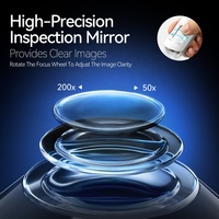 Analyseur de peau et de cuir chevelu HD avec grossissement 50-200X pour iPhone et Android, connexion USB, utilisation domestique