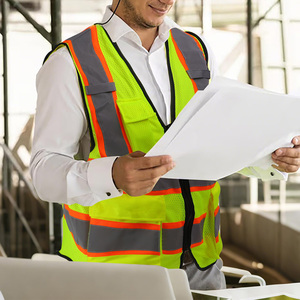 เสื้อกั๊กนิรภัยผ้าโพลีเอสเตอร์เนื้อผ้าหรูหรา น้ำหนักเบา ระบายอากาศได้ดี สวมใส่สบาย เหมาะสำหรับออกกำลังกายและกิจกรรมต่างๆ - Product Image 5