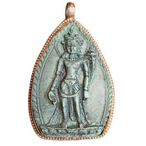 Colgantes Religiosos de Aleación de Cobre con Diseño de Buda y Coral, Temática de la Paz - Product Image 3