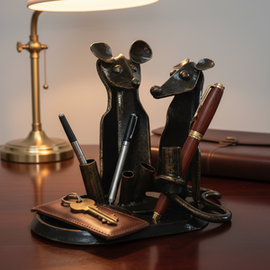Candelabro de Hierro Forjado con Forma de Rata, Diseño 3D, Acabado en Níquel Negro, Decoración para el Hogar, Marca Khang Hung Phat - Product Image 2