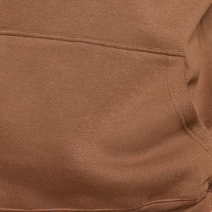 เสื้อสเวตเชิ้ตผู้ชายสีน้ำตาลแบบมีฮู้ด ผ้าถัก 100% ผ้าฝ้ายฟลีซ ทรงโอเวอร์ไซส์ สวมใส่สบาย มีกระเป๋าหน้า เหมาะสำหรับใส่ในฤดูหนาว - Product Image 5