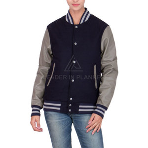 แจ็คเก็ตเลตเตอร์แมนผู้หญิงทรงเข้ารูปคุณภาพสูง ซับในผ้าฝ้าย ตัดเย็บตามสั่ง ระบายอากาศได้ดี เหมาะสำหรับฤดูหนาว สินค้ามาใหม่ ขายส่ง - Product Image 4