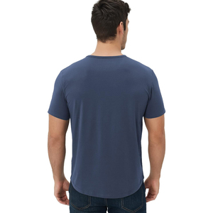 T-shirt homme slim fit en mélange de coton, col rond, manches courtes, décontracté, basique, doux, respirant, idéal pour la gym et le quotidien - Product Image 6